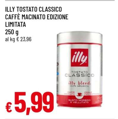 ILLY TOSTATO CLASSICO CAFFÈ MACINATO EDIZIONE LIMITATA