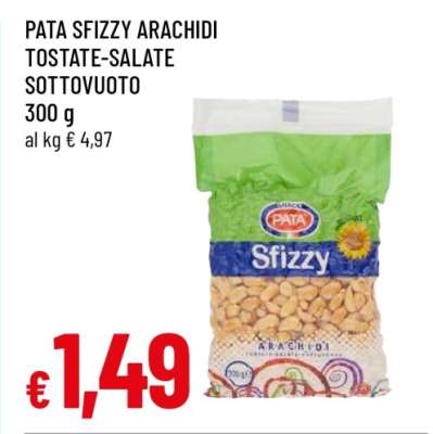 PATA SFIZZY ARACHIDI TOSTATE-SALATE-SOTTOVUOTO