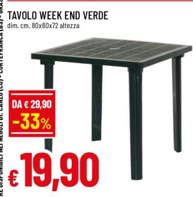 TAVOLO WEEK END VERDE