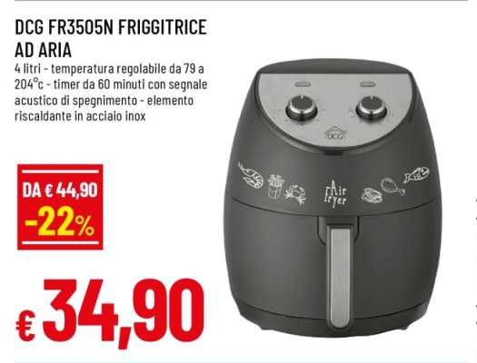 DCG FR3505N FRIGGITRICE AD ARIA