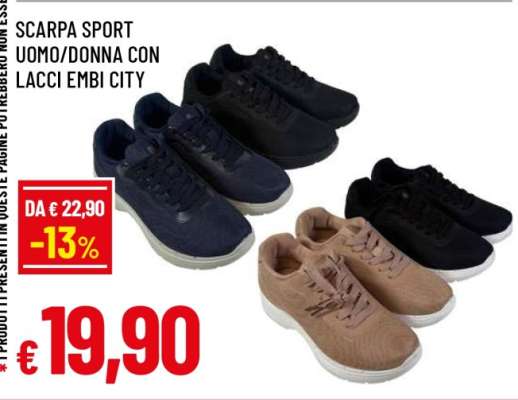 SCARPA SPORT UOMO/DONNA CON LACCI EMBI CITY