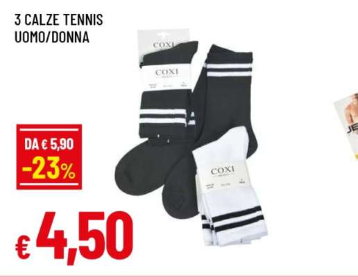 3 CALZE TENNIS UOMO/DONNA