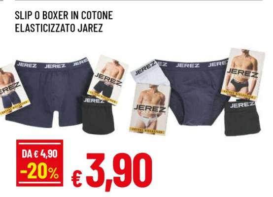 SLIP O BOXER IN COTONE ELASTICIZZATO JAREZ