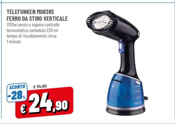 TELEFUNKEN M08385 FERRO DA STIRO VERTICALE