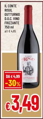 IL CONTE RISUL GUTTURNIO D.O.C. VINO FRIZZANTE 750 ml