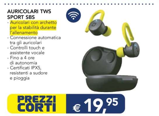 AURICOLARI TWS SPORT SBS