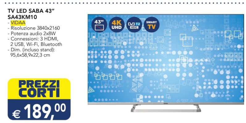 TV LED SABA 43" SA43KM10