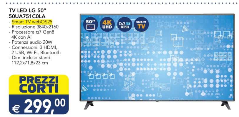 TV LED LG 50" 50UQ751C0LA
