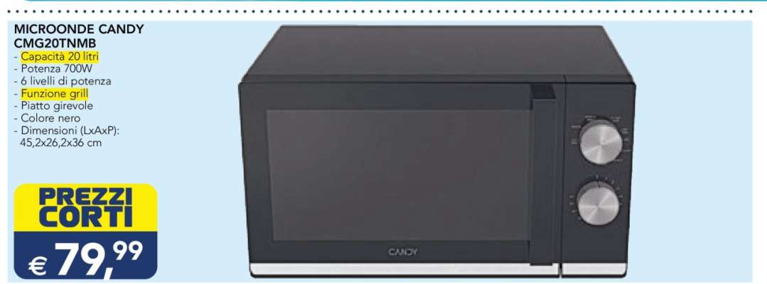 MICROONDE CANDY CMG20TNMB