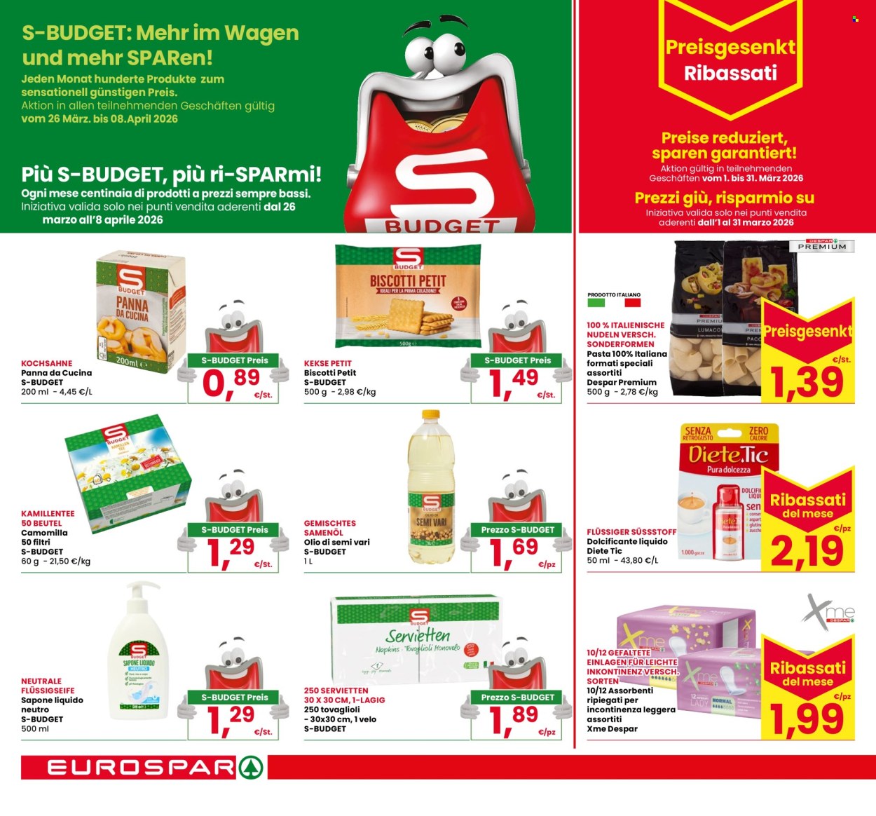 Volantino Eurospar - 26/3/2026 - 8/4/2026. Pagina 22