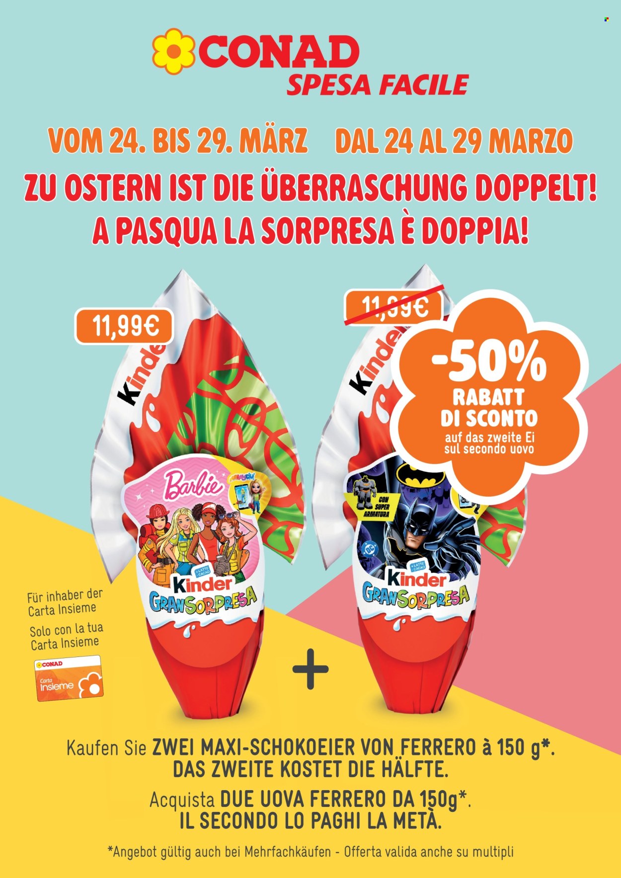 Volantino Spesa Facile Conad - 24/3/2026 - 29/3/2026. Pagina 1