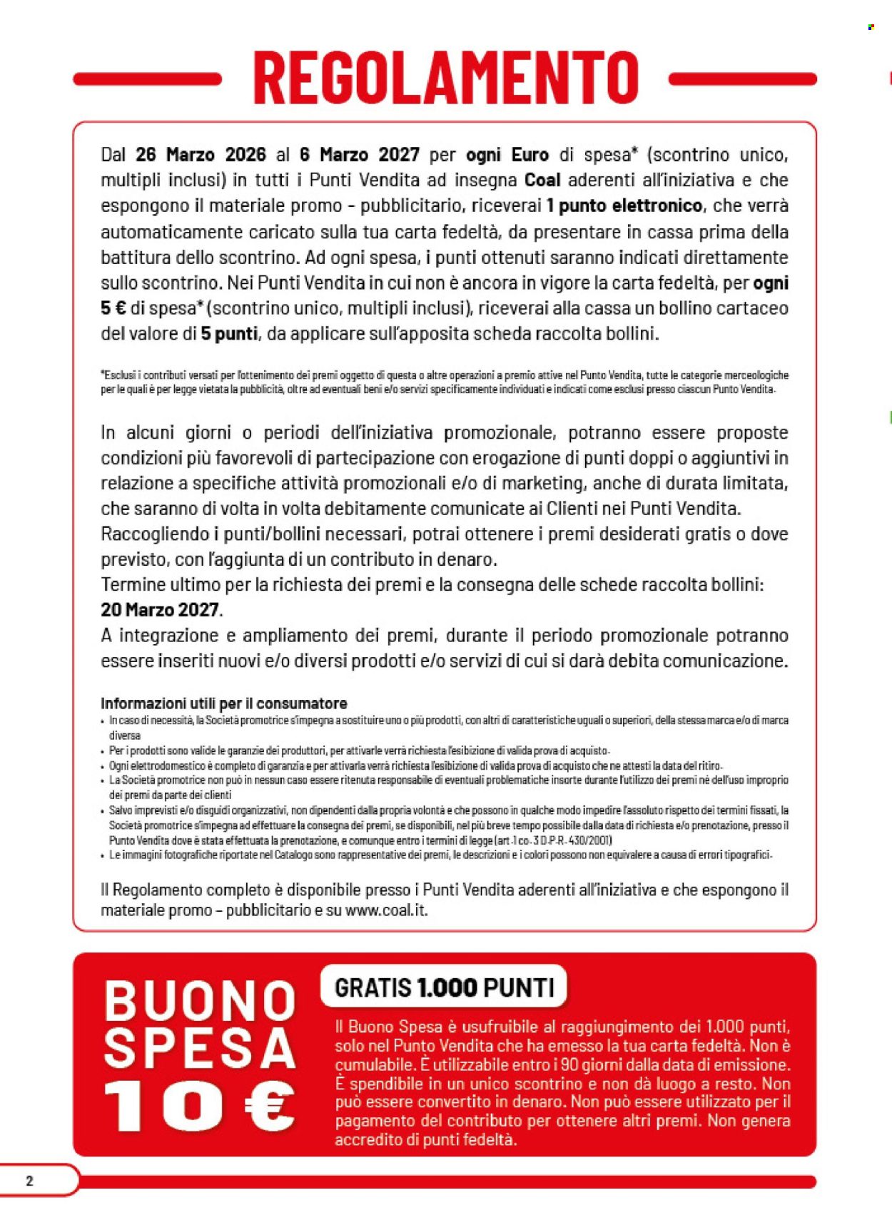 Volantino COAL - 24/3/2026 - 20/3/2027. Pagina 2