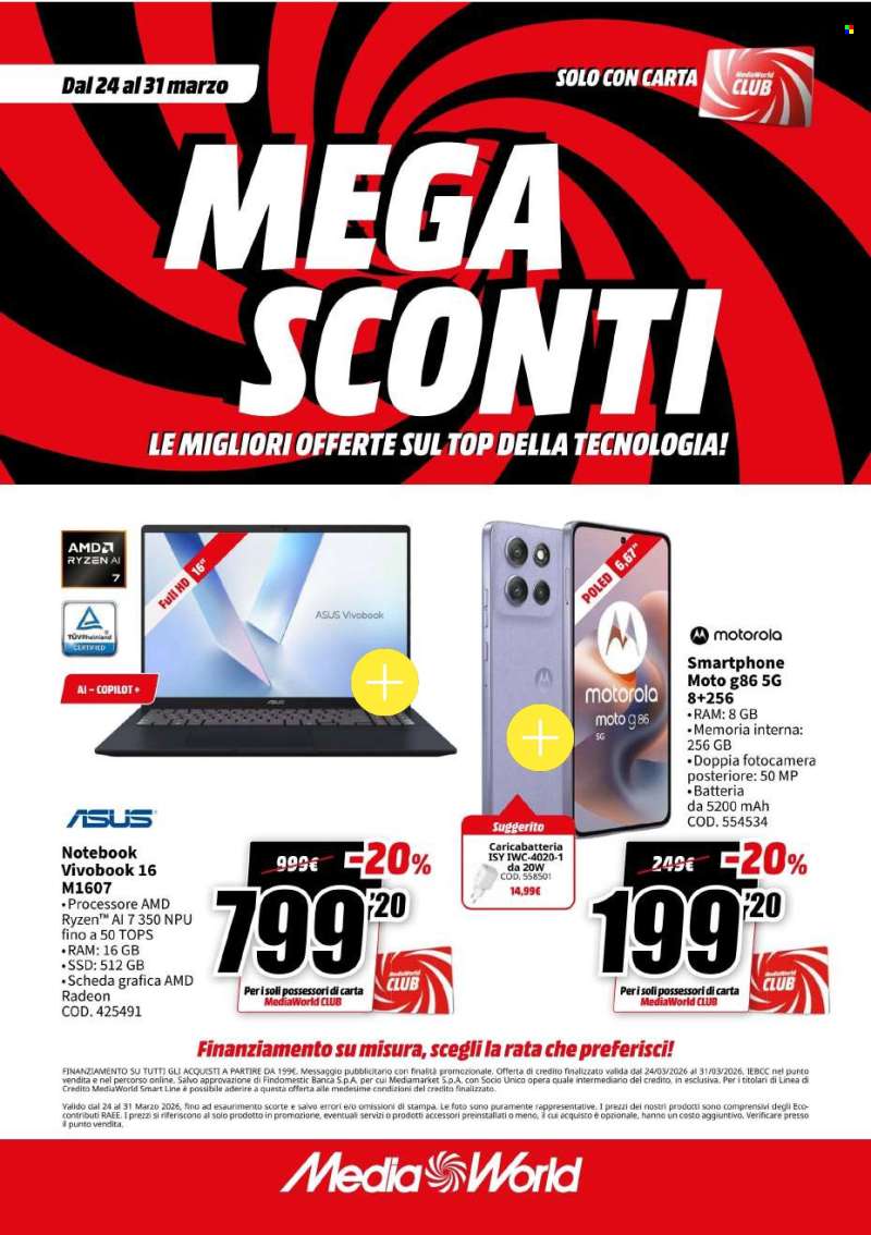 Volantino MediaWorld - 24/3/2026 - 31/3/2026.