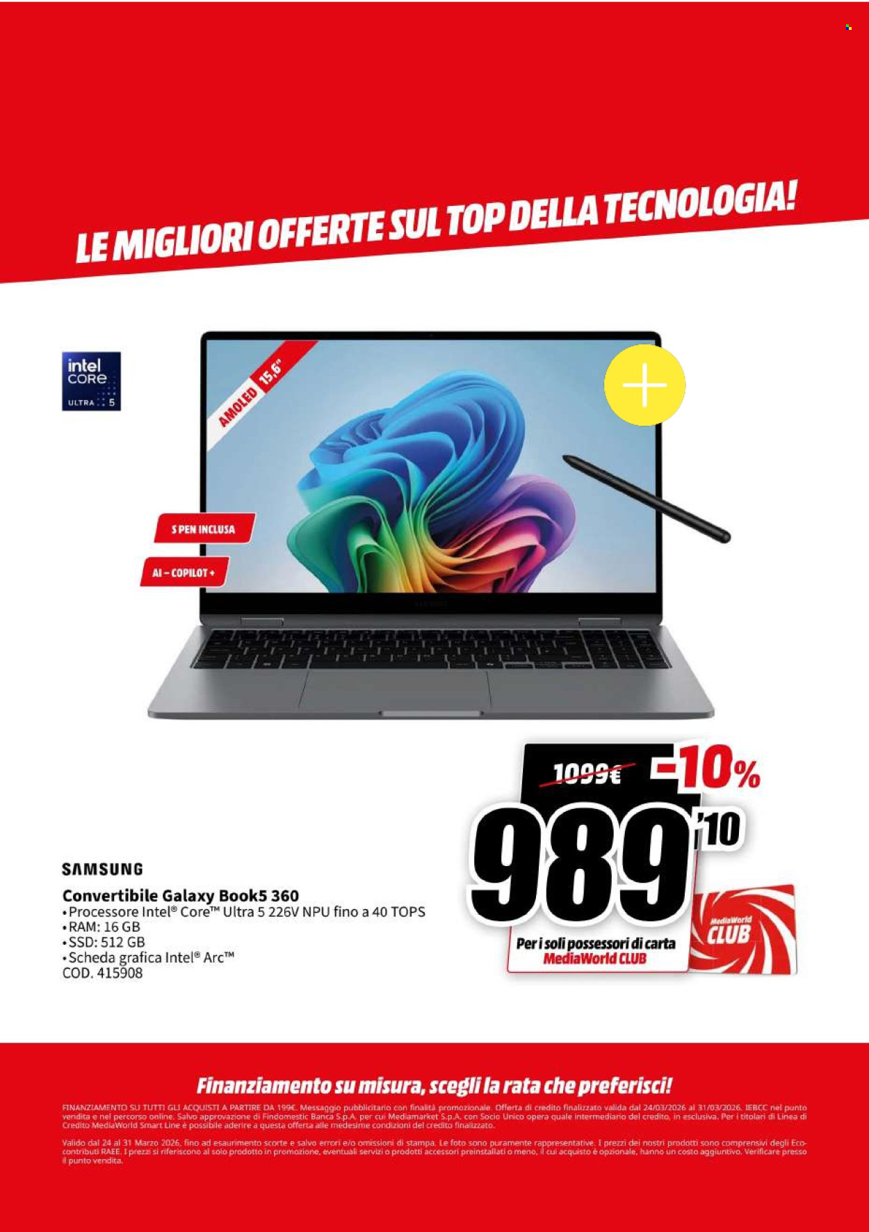 Volantino MediaWorld - 24/3/2026 - 31/3/2026. Pagina 20