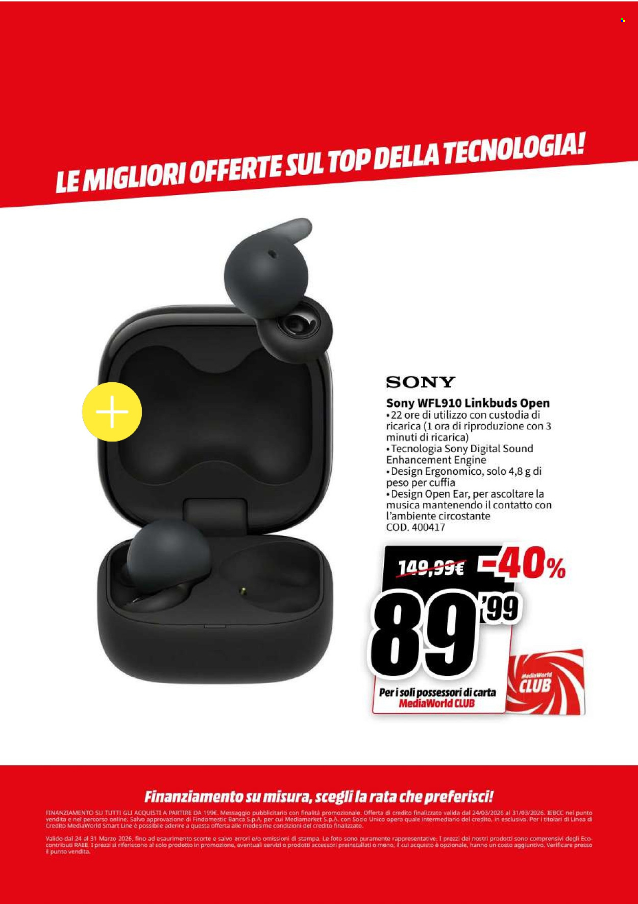 Volantino MediaWorld - 24/3/2026 - 31/3/2026. Pagina 40