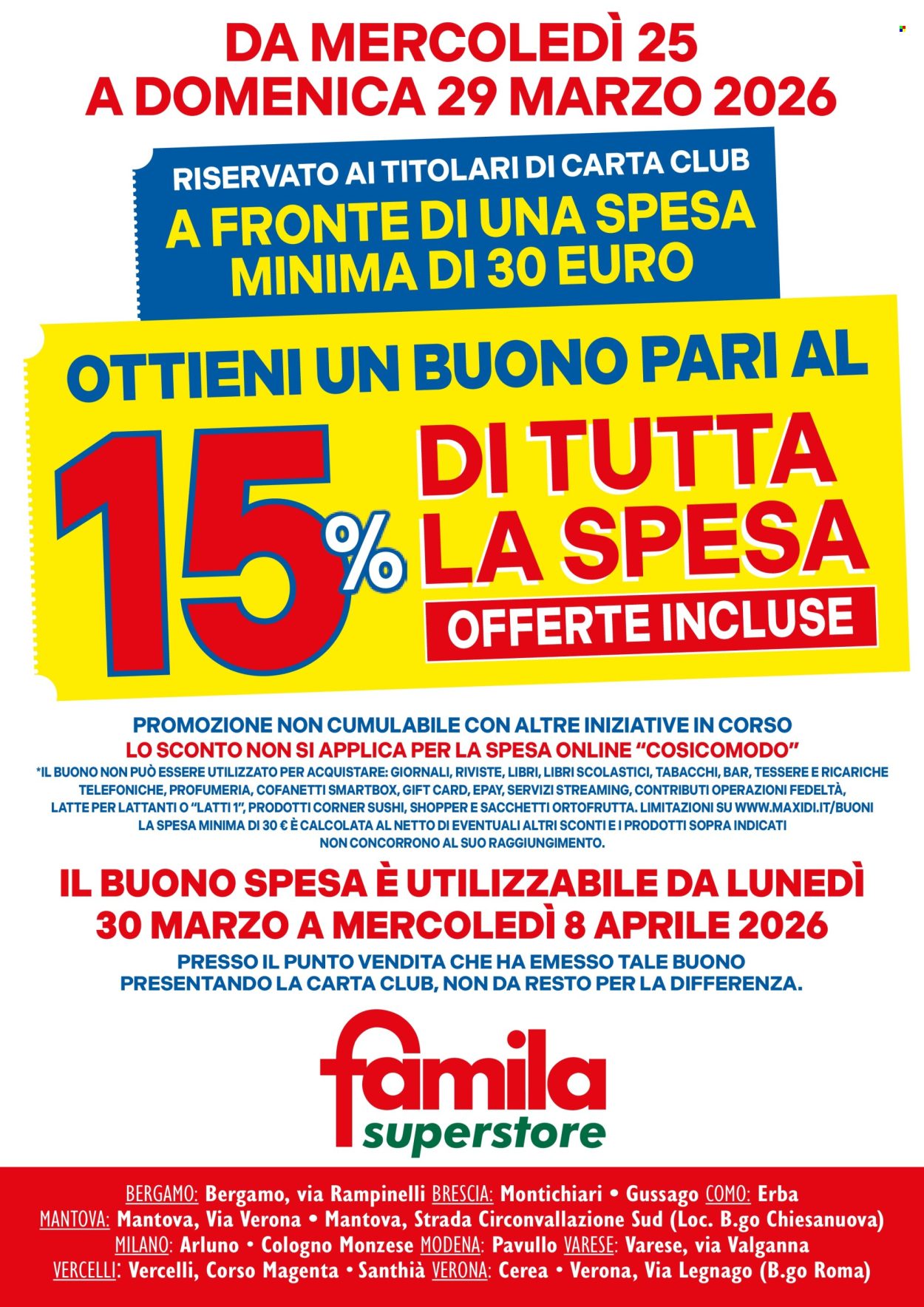 Volantino Famila - 25/3/2026 - 29/3/2026. Pagina 2