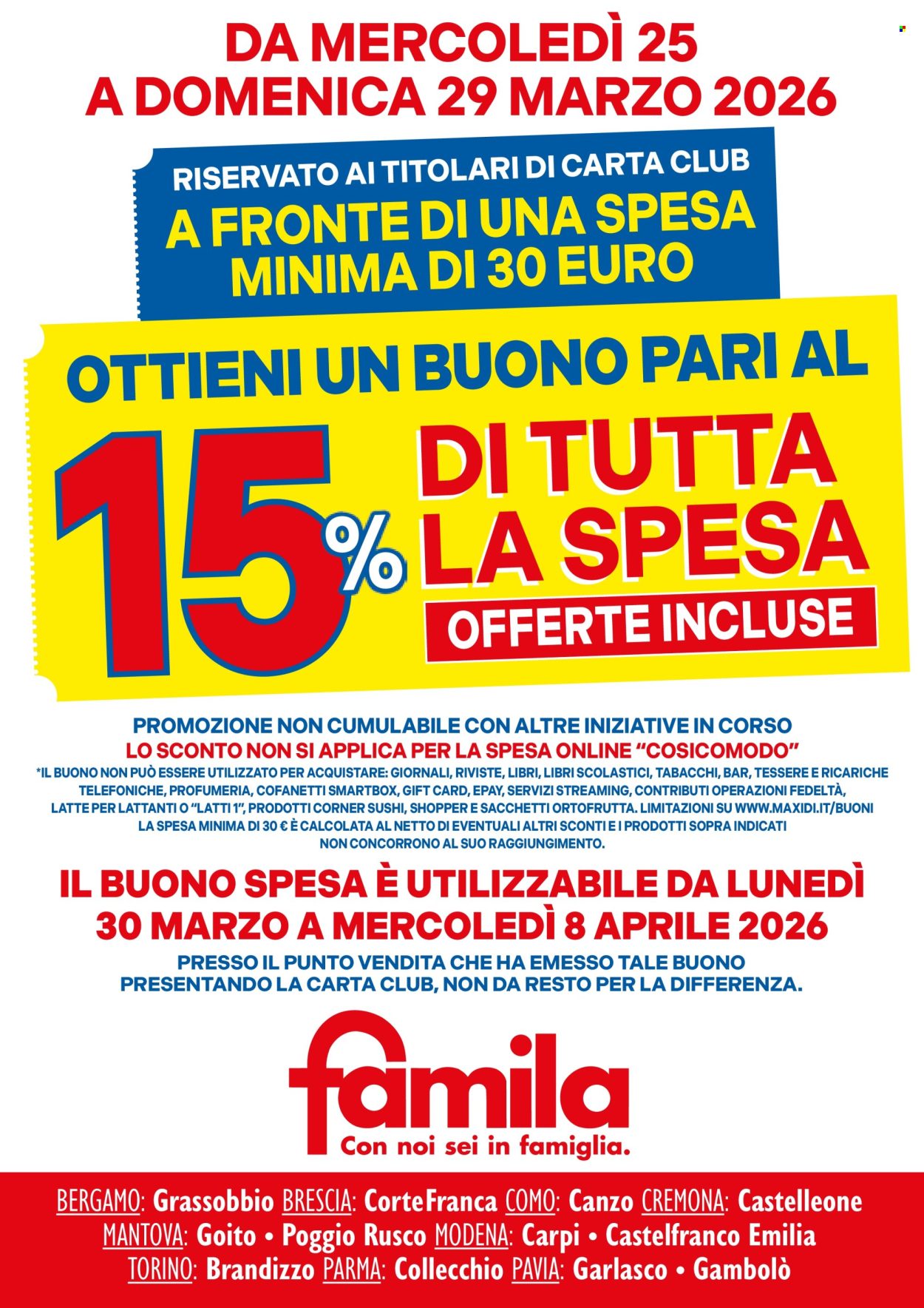 Volantino Famila - 25/3/2026 - 29/3/2026. Pagina 2