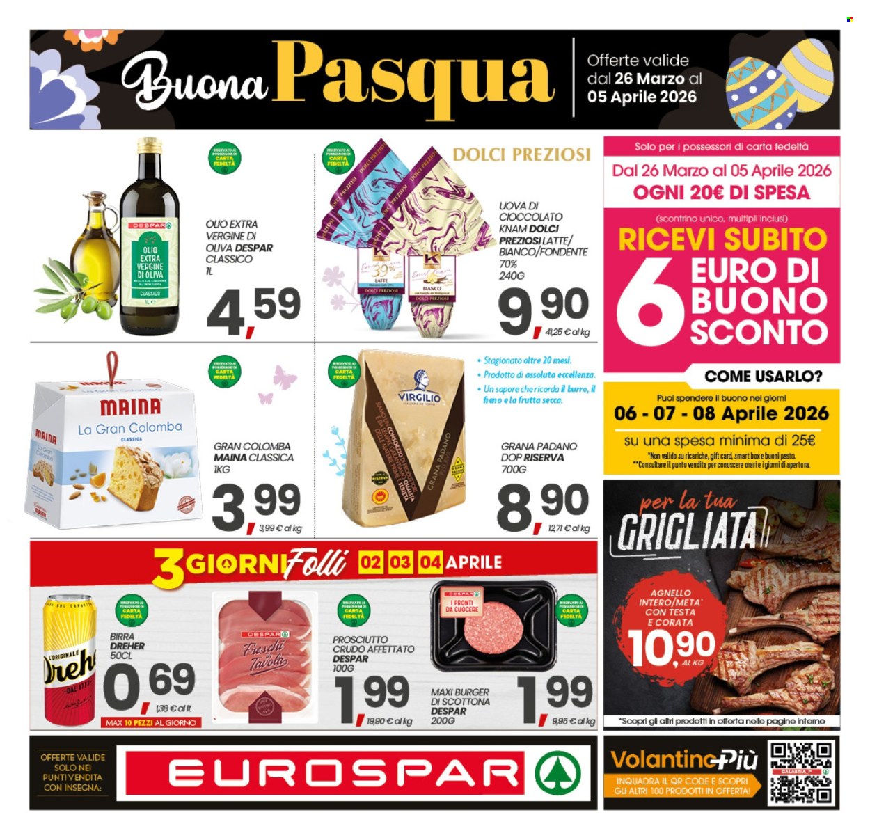 Volantino Eurospar - 26/3/2026 - 5/4/2026. Pagina 1