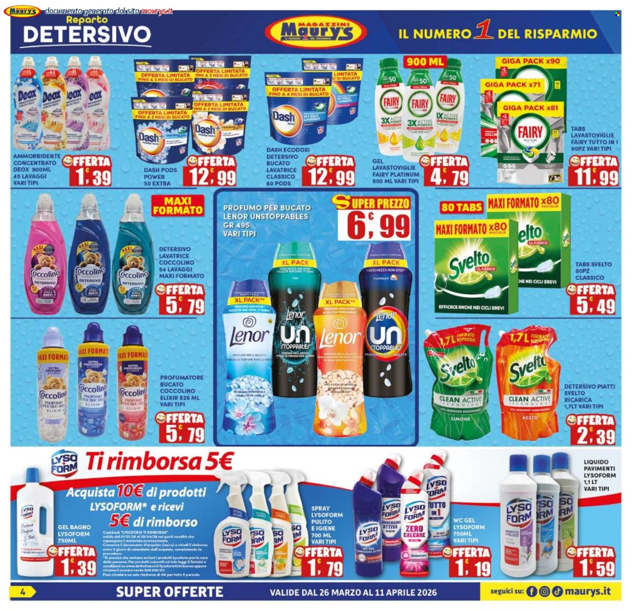 Volantino Maury's - 26/3/2026 - 11/4/2026. Pagina 4
