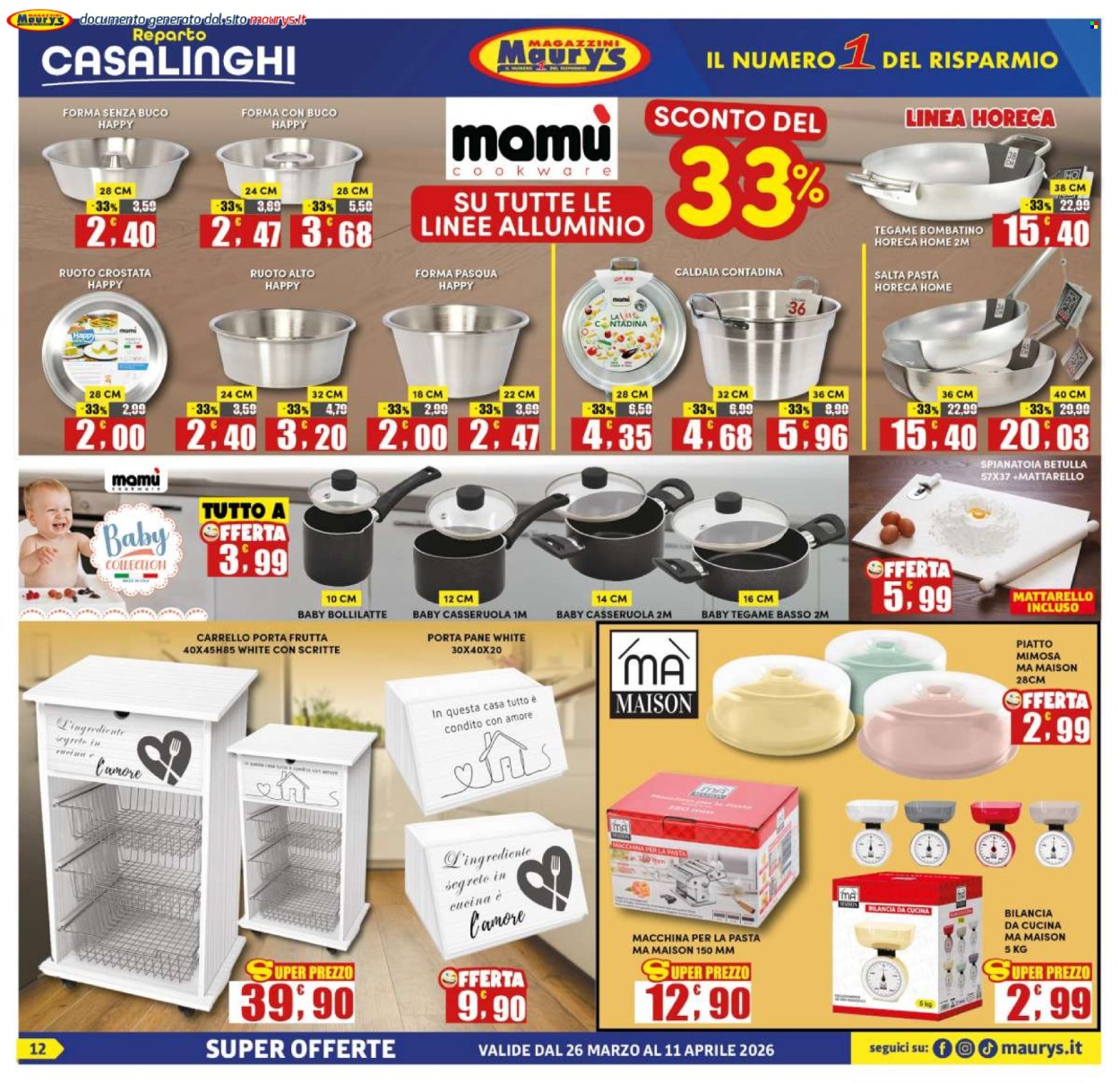 Volantino Maury's - 26/3/2026 - 11/4/2026. Pagina 12