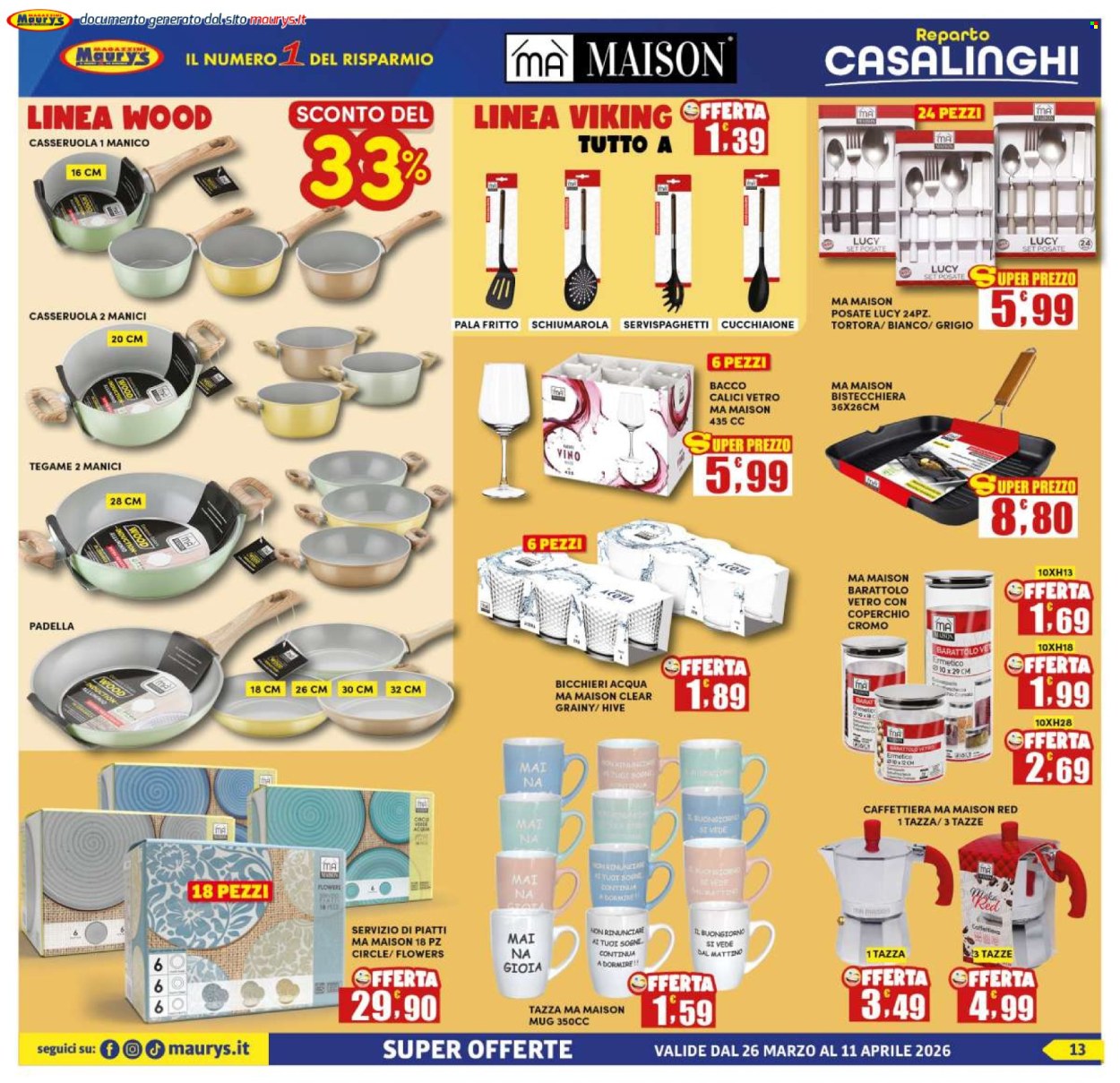 Volantino Maury's - 26/3/2026 - 11/4/2026. Pagina 13