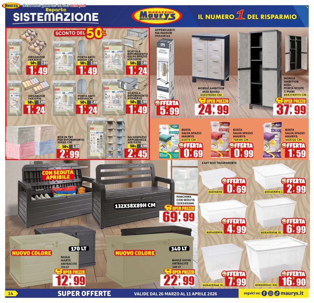 Volantino Maury's - 26/3/2026 - 11/4/2026. Pagina 14