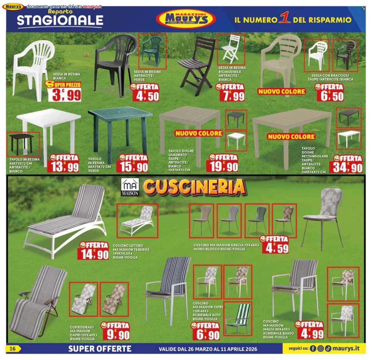 Volantino Maury's - 26/3/2026 - 11/4/2026. Pagina 16