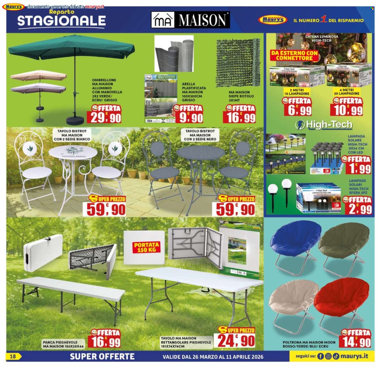 Volantino Maury's - 26/3/2026 - 11/4/2026. Pagina 18