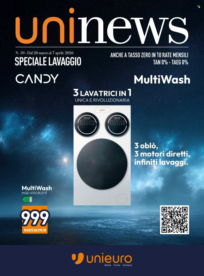 Volantino Unieuro - 20/3/2026 - 7/4/2026. Pagina 1