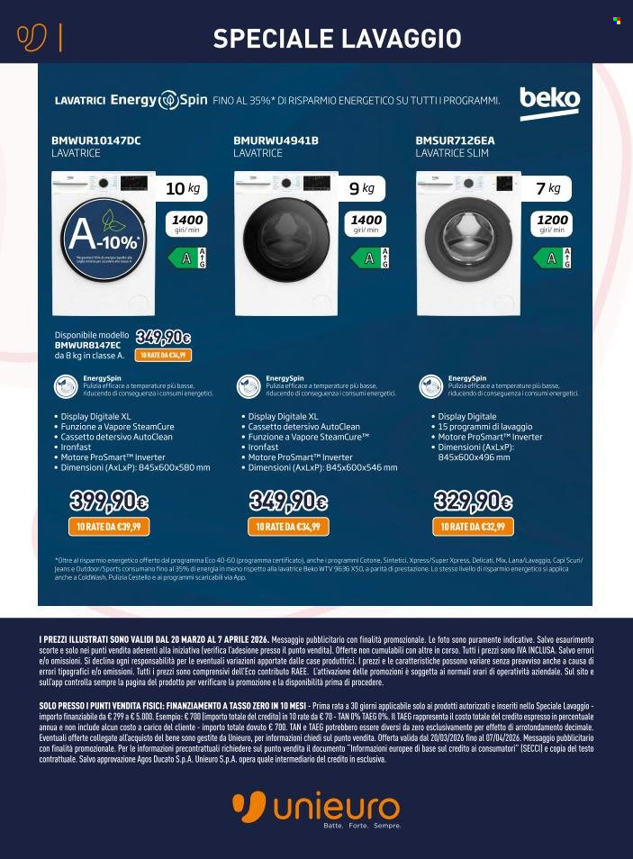 Volantino Unieuro - 20/3/2026 - 7/4/2026. Pagina 17