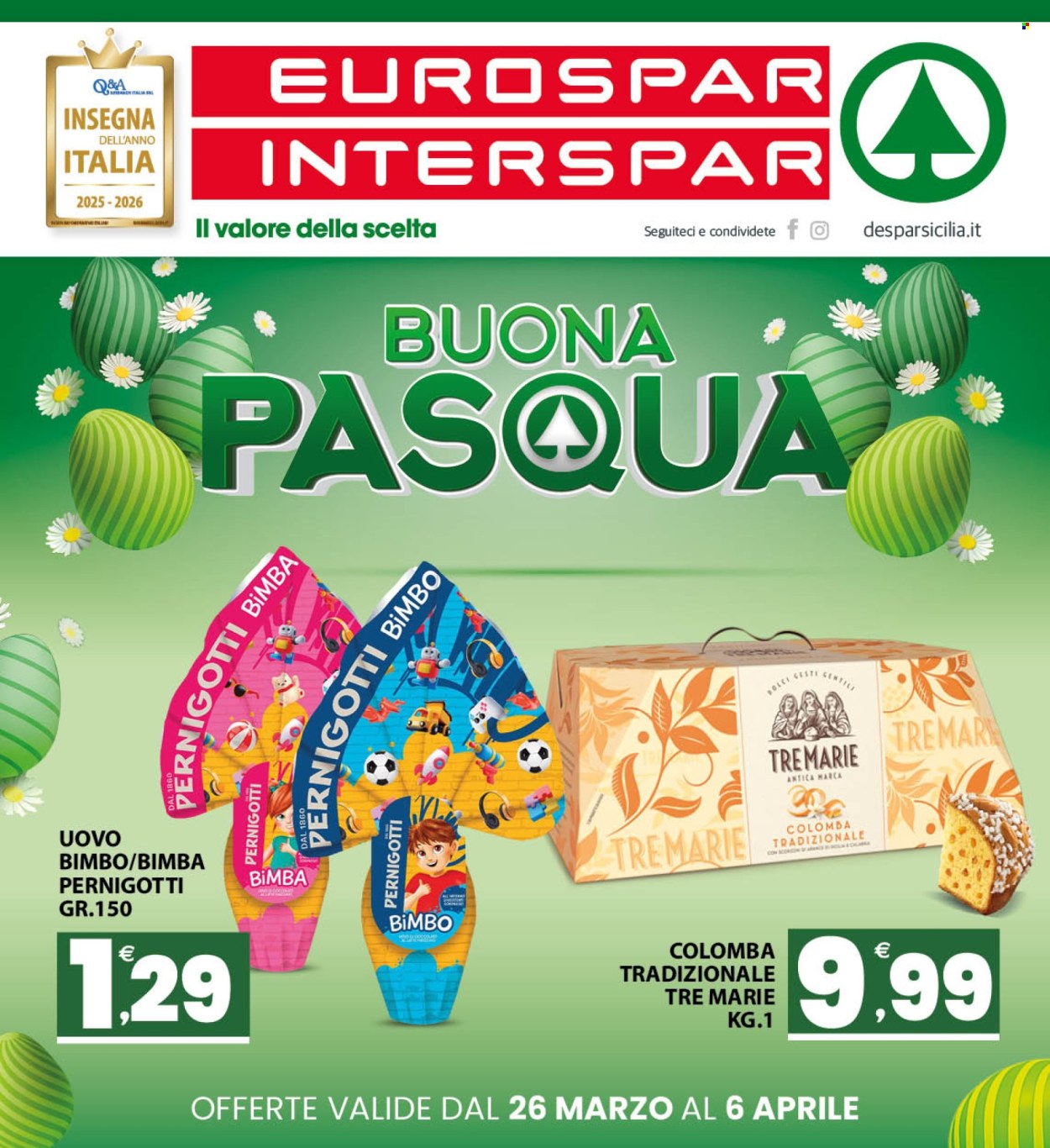 Volantino Eurospar - 26/3/2026 - 6/4/2026. Pagina 1