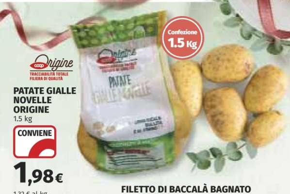 PATATE GIALLE NOVELLE ORIGINE