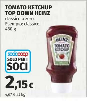 TOMATO KETCHUP TOP DOWN HEINZ