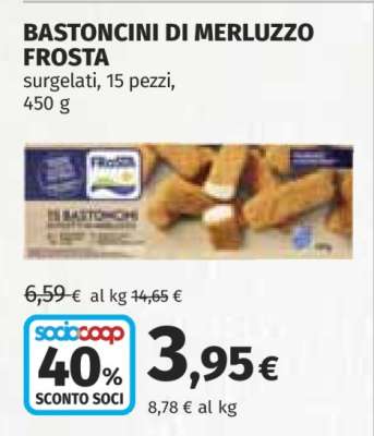 BASTONCINI DI MERLUZZO FROSTA