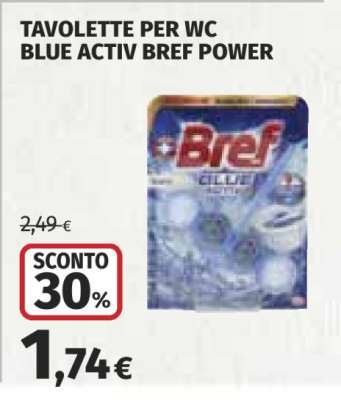 TAVOLETTE PER WC BLUE ACTIV BREF POWER