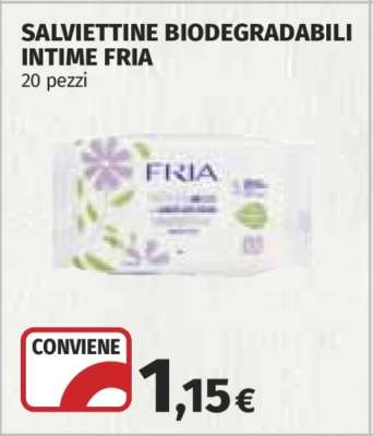 SALVIETTINE BIODEGRADABILI INTIME FRIA