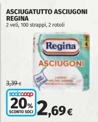 ASCIUGATUTTO ASCIUGONI REGINA