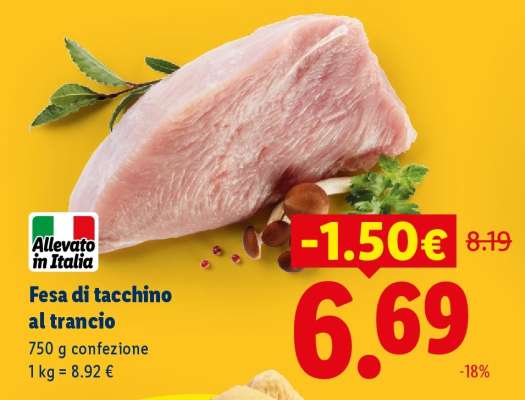 Fesa di tacchino al trancio