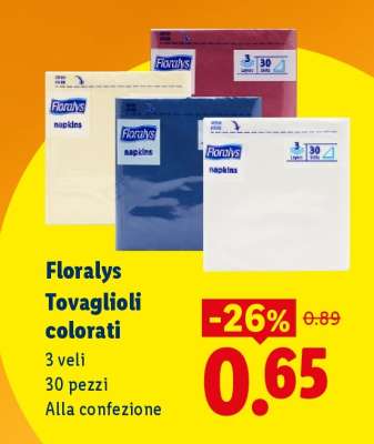 Florays Tovaglioli colorati
