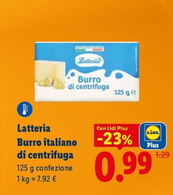 Latteria Burro italiano di centrifuga