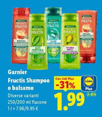 Garnier Fructis Shampoo o balsamo