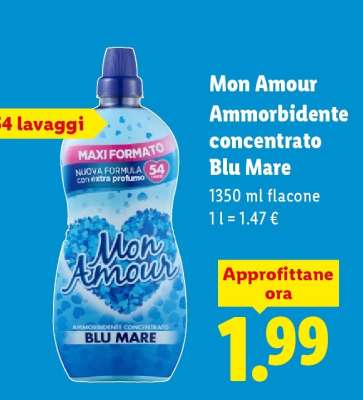 Mon Amour Ammorbidente concentrato Blu Mare