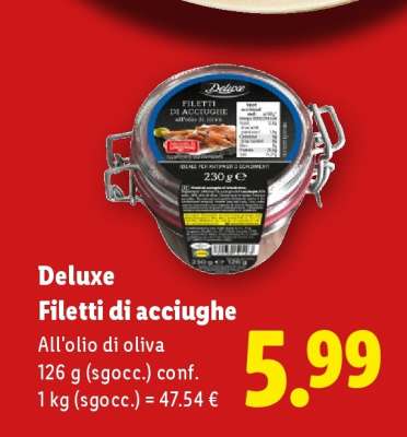 Deluxe Filetti di acciughe