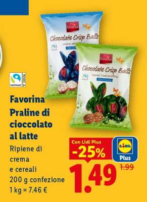 Favorina Praline di cioccolato al latte