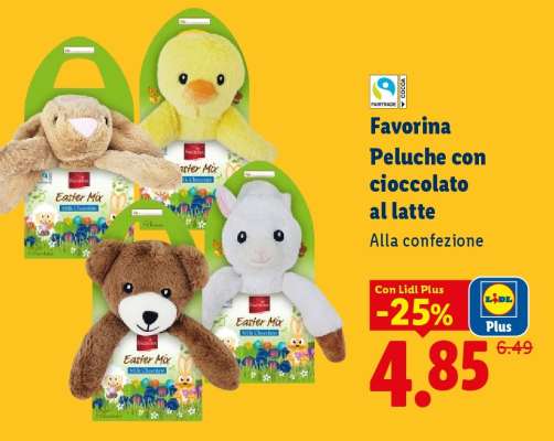 Favorina Peluche con cioccolato al latte