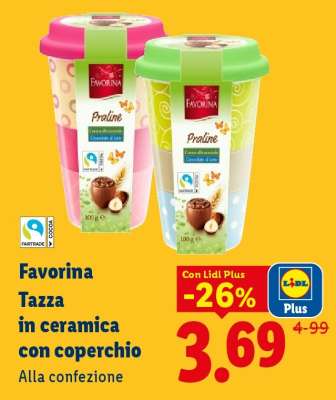 Favorina Tazza in ceramica con coperchio