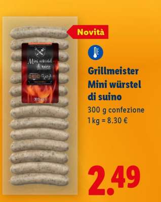 Grillmeister Mini würstel di suino