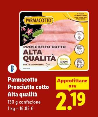 Parmacotto Prosciutto Cotto Alta Qualità