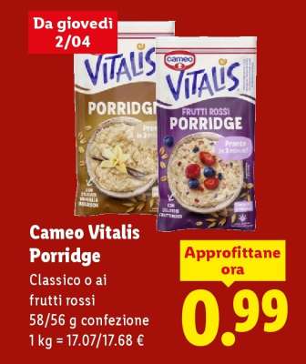 Cameo Vitalis Porridge