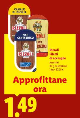Rizzoli Filetti di acciughe